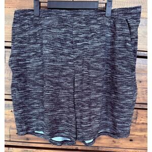 Lululemon Shorts Mens 2XL Black White Pace Breaker No Liner Athletic Running XXL